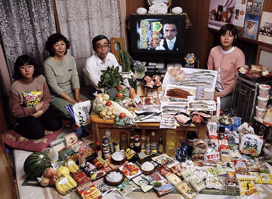 Japan, Kodaira City: The Ukita family spends around $361 per week.