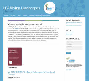 David has copyedited the online journal LEARNing Landscapes since 2007. Other duties include writing abstracts, transcribing interviews, proofreading and following up with individual authors.